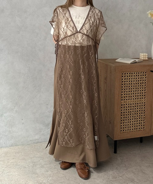 apres jour clair(アプレジュールクレア)の「【apres jour clair】2WAYレースロングベスト【ZOZOTOWN限定アイテム】(ベスト・レディース・アイボリー/ブラウン系その他/クリーム・フリー/X-LARGE)」の14枚目の写真