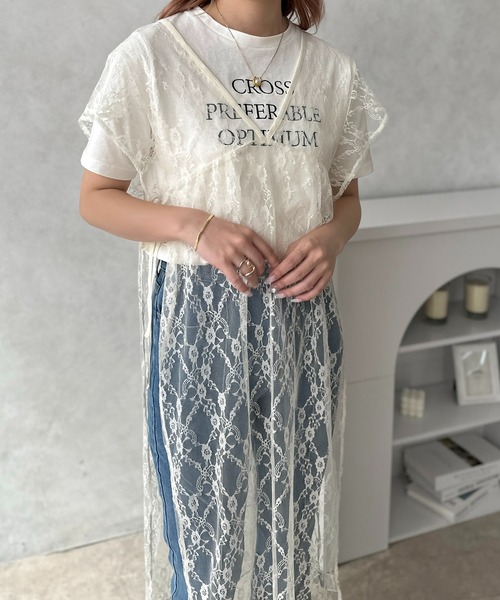apres jour clair(アプレジュールクレア)の「【apres jour clair】2WAYレースロングベスト【ZOZOTOWN限定アイテム】(ベスト・レディース・アイボリー/ブラウン系その他/クリーム・フリー/X-LARGE)」の8枚目の写真