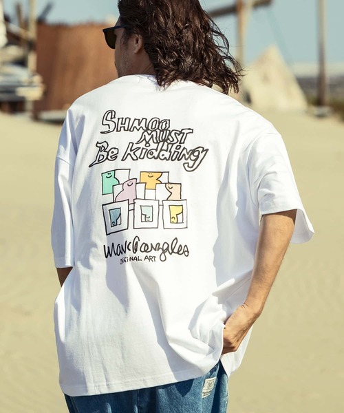 Mark Gonzales（マーク・ゴンザレス）の「MARK GONZALES ARTWORK COLLECTION(マーク ゴンザレス)バックプリント ロゴ 半袖Tシャツ/5type/6colors（Tシャツ/カットソー・メンズ・ホワイト系3/ホワイト系5/ブラック系2/ブラック系4/ベージュ系3/カーキ系4/イエロー系2/ホワイト系1/ホワイト系2/ブラック系5/ホワイト系4/ブラック系1/ブラック系3/ベージュ系2/カーキ系3/ブルー系5/イエロー系5/ベージュ系4/ブルー系1/イエロー系1・M/L/XL）」の3枚目の写真