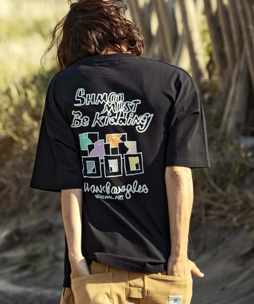 Mark Gonzales（マーク・ゴンザレス）の「MARK GONZALES ARTWORK COLLECTION(マーク ゴンザレス)バックプリント ロゴ 半袖Tシャツ/5type/6colors（Tシャツ/カットソー・メンズ・ホワイト系3/ホワイト系5/ブラック系2/ブラック系4/ベージュ系3/カーキ系4/イエロー系2/ホワイト系1/ホワイト系2/ブラック系5/ホワイト系4/ブラック系1/ブラック系3/ベージュ系2/カーキ系3/ブルー系5/イエロー系5/ベージュ系4/ブルー系1/イエロー系1・M/L/XL）」の8枚目の写真