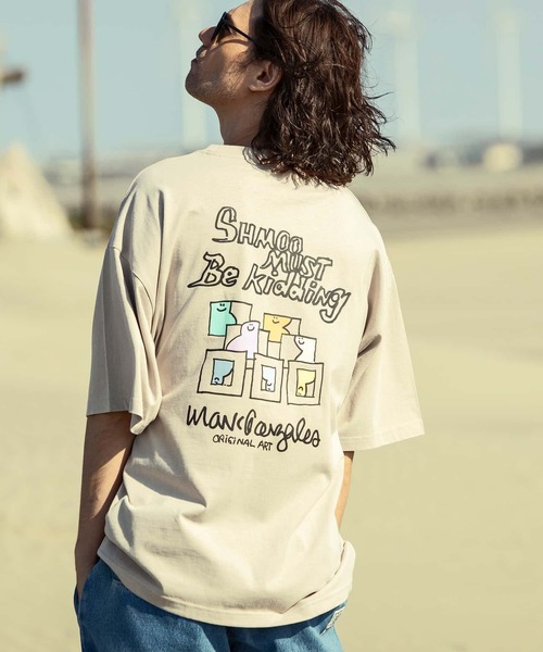 Mark Gonzales（マーク・ゴンザレス）の「MARK GONZALES ARTWORK COLLECTION(マーク ゴンザレス)バックプリント ロゴ 半袖Tシャツ/5type/6colors（Tシャツ/カットソー・メンズ・ホワイト系3/ホワイト系5/ブラック系2/ブラック系4/ベージュ系3/カーキ系4/イエロー系2/ホワイト系1/ホワイト系2/ブラック系5/ホワイト系4/ブラック系1/ブラック系3/ベージュ系2/カーキ系3/ブルー系5/イエロー系5/ベージュ系4/ブルー系1/イエロー系1・M/L/XL）」の12枚目の写真