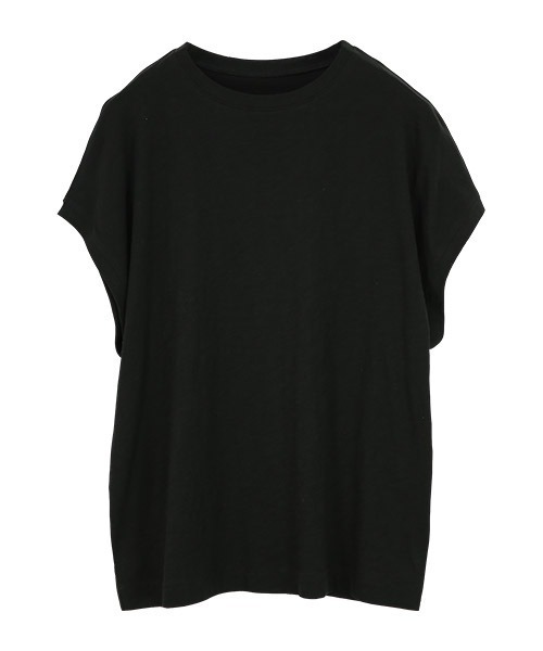 and it_(アンドイット)の「コットンスラブシンプルルーズTシャツ(Tシャツ/カットソー・レディース・キナリ/ミント/モカ/ブラック/ピンク/ブルー・M/L)」の11枚目の写真