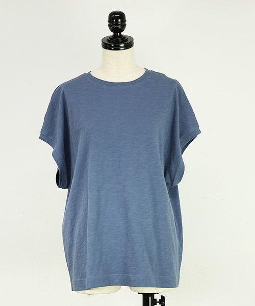 and it_(アンドイット)の「コットンスラブシンプルルーズTシャツ(Tシャツ/カットソー・レディース・キナリ/ミント/モカ/ブラック/ピンク/ブルー・M/L)」の12枚目の写真