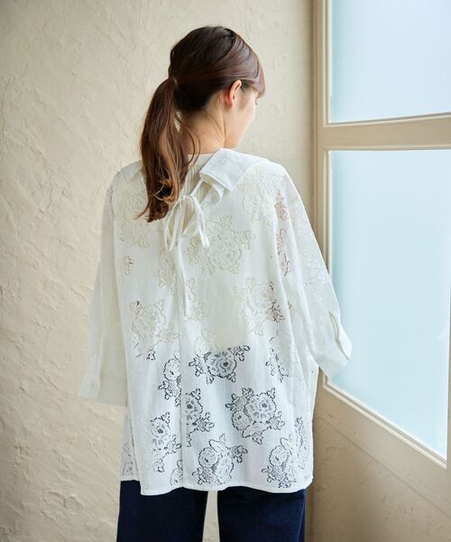 MAJESTIC LEGON(マジェスティックレゴン)の「タンクセットシアーシャツ(シャツ/ブラウス・レディース・ピンク/ブルー/A/ブラック・MEDIUM)」の14枚目の写真