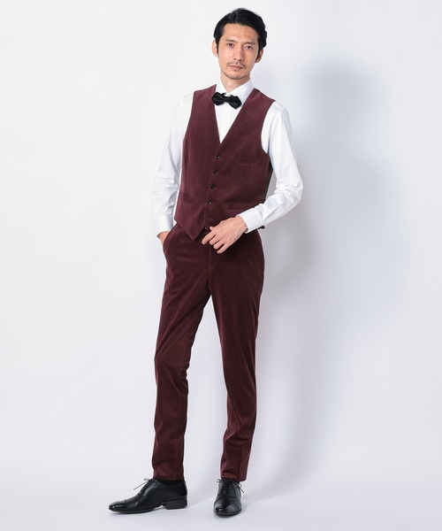 CROWDED CLOSET（クラウデッドクローゼット）の「ベロアパンツ/別売りセットアップジャケット、ベストあり（スラックス・メンズ・ベージュ/ブラック/ボルドー・02/03/01）」の19枚目の写真