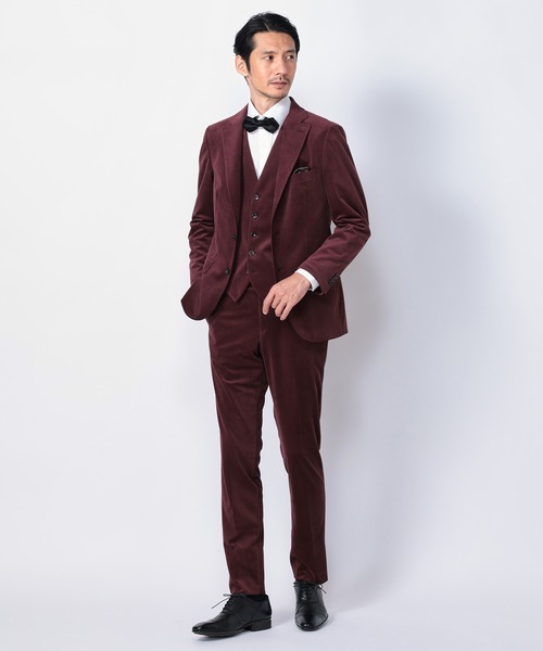 CROWDED CLOSET（クラウデッドクローゼット）の「ベロアパンツ/別売りセットアップジャケット、ベストあり（スラックス・メンズ・ベージュ/ブラック/ボルドー・02/03/01）」の20枚目の写真