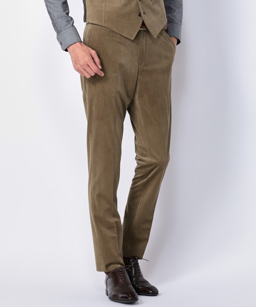 CROWDED CLOSET（クラウデッドクローゼット）の「ベロアパンツ/別売りセットアップジャケット、ベストあり（スラックス・メンズ・ベージュ/ブラック/ボルドー・02/03/01）」の21枚目の写真