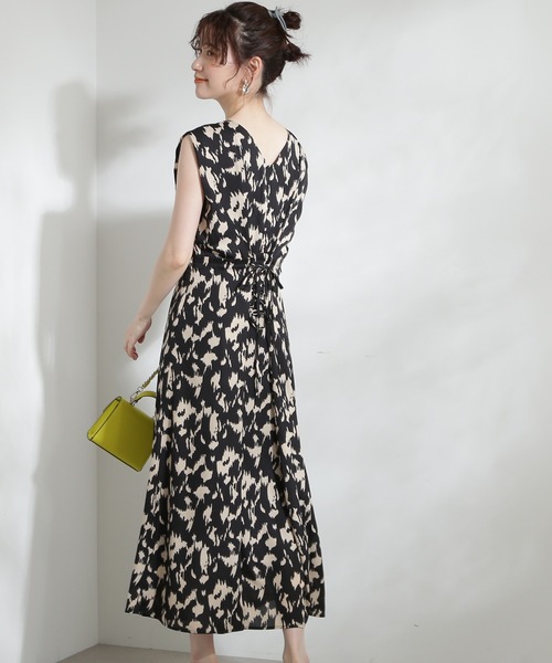 N.（N. Natural Beauty Basic）（エヌエヌナチュラルビューティーベーシック）の「【S Size Line】◆プリントバックレースワンピース（ワンピース・レディース・ブラック系その他/ブラウン系その他/ドット・SMALL/MEDIUM）」の2枚目の写真