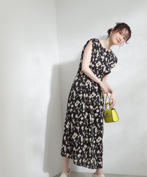 N.（N. Natural Beauty Basic）（エヌエヌナチュラルビューティーベーシック）の「【S Size Line】◆プリントバックレースワンピース（ワンピース・レディース・ブラック系その他/ブラウン系その他/ドット・SMALL/MEDIUM）」の4枚目の写真