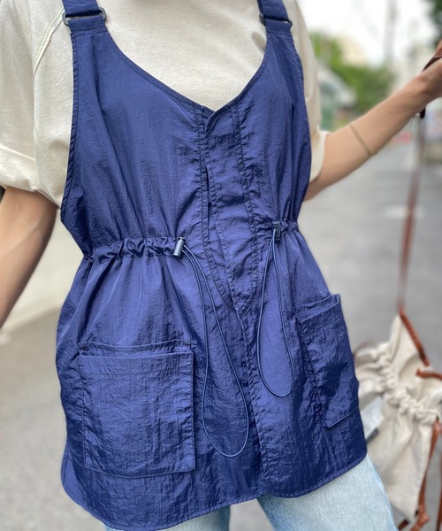 美品✨フェンディ ナイロンベスト　異素材切替　ドロースト付　イタリア製　38 セール】【STARTER /スターター】 ナイロンワッシャー切替 ロゴ