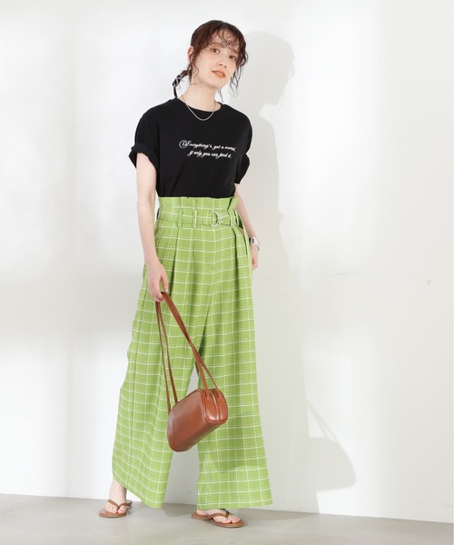 N.（N. Natural Beauty Basic）（エヌエヌナチュラルビューティーベーシック）の「◆ハンドライティングロゴＴシャツ（Tシャツ/カットソー・レディース・ブラック/パープル/オフホワイト・MEDIUM）」の9枚目の写真