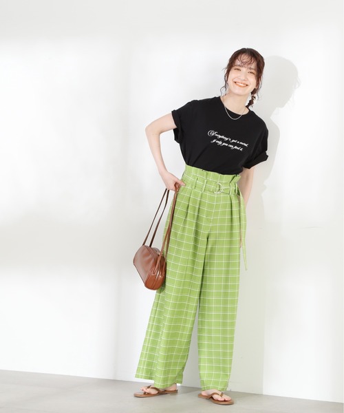 N.（N. Natural Beauty Basic）（エヌエヌナチュラルビューティーベーシック）の「◆ハンドライティングロゴＴシャツ（Tシャツ/カットソー・レディース・ブラック/パープル/オフホワイト・MEDIUM）」の10枚目の写真