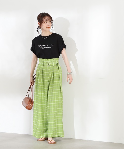 N.（N. Natural Beauty Basic）（エヌエヌナチュラルビューティーベーシック）の「◆ハンドライティングロゴＴシャツ（Tシャツ/カットソー・レディース・ブラック/パープル/オフホワイト・MEDIUM）」の11枚目の写真