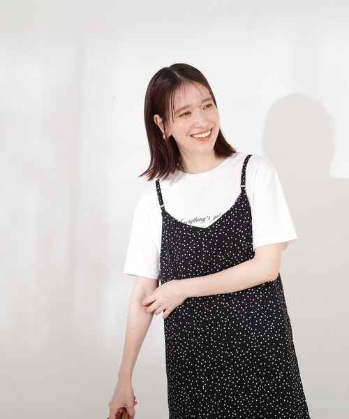 N.（N. Natural Beauty Basic）（エヌエヌナチュラルビューティーベーシック）の「◆ハンドライティングロゴＴシャツ（Tシャツ/カットソー・レディース・ブラック/パープル/オフホワイト・MEDIUM）」の8枚目の写真