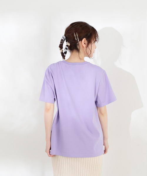 N.（N. Natural Beauty Basic）（エヌエヌナチュラルビューティーベーシック）の「◆ハンドライティングロゴＴシャツ（Tシャツ/カットソー・レディース・ブラック/パープル/オフホワイト・MEDIUM）」の20枚目の写真