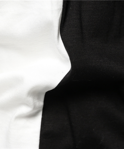 NO ID.（ノーアイディ）の「CリヨセルスムースT/N-ロンT（Tシャツ/カットソー・メンズ・ブラック×ホワイト/ブラック/ホワイト×ブラック・2/1）」の10枚目の写真