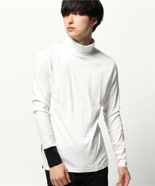 NO ID.（ノーアイディ）の「CリヨセルスムースT/N-ロンT（Tシャツ/カットソー・メンズ・ブラック×ホワイト/ブラック/ホワイト×ブラック・2/1）」の11枚目の写真