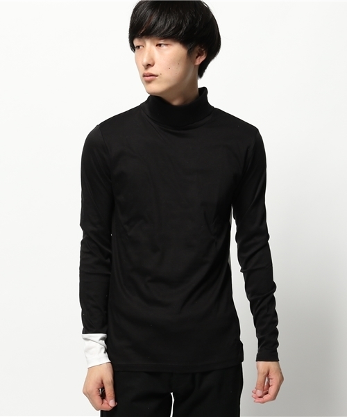 NO ID.（ノーアイディ）の「CリヨセルスムースT/N-ロンT（Tシャツ/カットソー・メンズ・ブラック×ホワイト/ブラック/ホワイト×ブラック・2/1）」の13枚目の写真