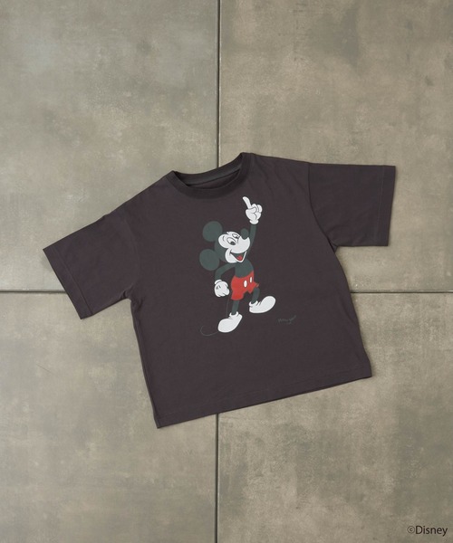 MICKEY MOUSE(ミッキーマウス)の「【ミッキーマウス】プリントTee2(Tシャツ/カットソー・レディース・オフホワイト/チャコールグレー・FREE)」の14枚目の写真