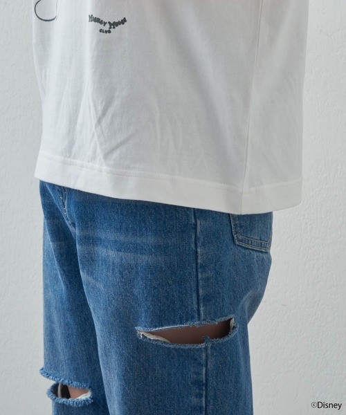 MICKEY MOUSE(ミッキーマウス)の「【ミッキーマウス】プリントTee2(Tシャツ/カットソー・レディース・オフホワイト/チャコールグレー・FREE)」の20枚目の写真