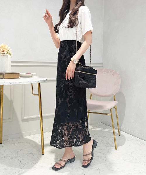 apres jour(アプレジュール)の「レースナロースカート【ZOZOTOWN限定アイテム】(スカート・レディース・ブラック/ピンクベージュ/ライトベージュ・X-LARGE/SMALL/MEDIUM)」の19枚目の写真
