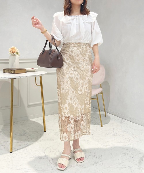 apres jour(アプレジュール)の「レースナロースカート【ZOZOTOWN限定アイテム】(スカート・レディース・ブラック/ピンクベージュ/ライトベージュ・X-LARGE/SMALL/MEDIUM)」の20枚目の写真