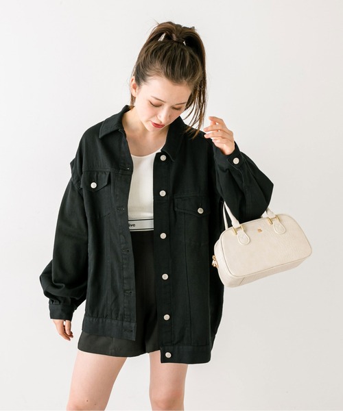 OLIVE des OLIVE(オリーブデオリーブ)の「エンブレム付きボストンバッグ 1032120050(ショルダーバッグ・レディース・ボルドー/ブラック/オフホワイト・FREE)」の18枚目の写真