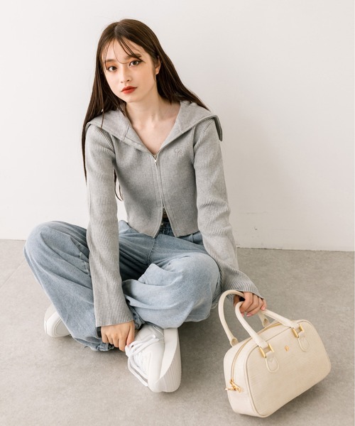 OLIVE des OLIVE(オリーブデオリーブ)の「エンブレム付きボストンバッグ 1032120050(ショルダーバッグ・レディース・ボルドー/ブラック/オフホワイト・FREE)」の19枚目の写真