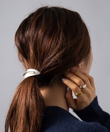 GOLDY（ゴールディ）の「【GOLDY】メタル × レザー ヘアーカフ / 6230805　※（ヘアゴム）」