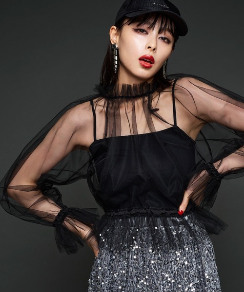 Narcissus（ナルシス）の「【SINN】Narcissusオリジナル  チュールフリルブラウス（シャツ/ブラウス・レディース・レッド/ブラック・FREE）」の20枚目の写真