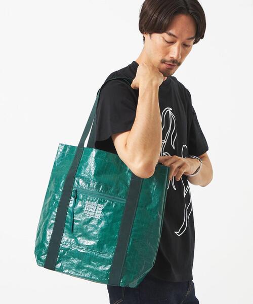 サウナボーイ（サウナボーイ）の「【別注】＜サウナボーイ×green label relaxing＞ロゴ トートバッグ（トートバッグ・メンズ・ブラック/ケリー・FREE）」の2枚目の写真