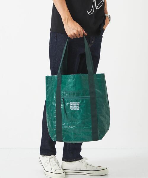 サウナボーイ（サウナボーイ）の「【別注】＜サウナボーイ×green label relaxing＞ロゴ トートバッグ（トートバッグ・メンズ・ブラック/ケリー・FREE）」の17枚目の写真