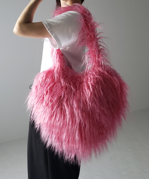 ショルダーバッグ heart fur shoulder bag ショルダーバッグ heart fur shoulder bag HEART FUR SHOULDER