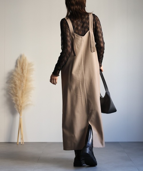 ap retro（アプレトロ）の「Iラインジップアップジャンスカ（ジャンパースカート・レディース・ブラック/チャコールグレー/グレー/ベージュ・FREE）」の22枚目の写真