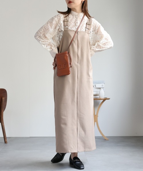 Apolina ジャンパー　スカート Apolina ジャンパー スカート フロントジップIラインジャンパー