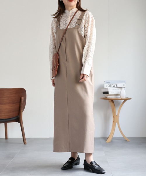 セール】Iラインジップアップジャンスカ（ジャンパースカート