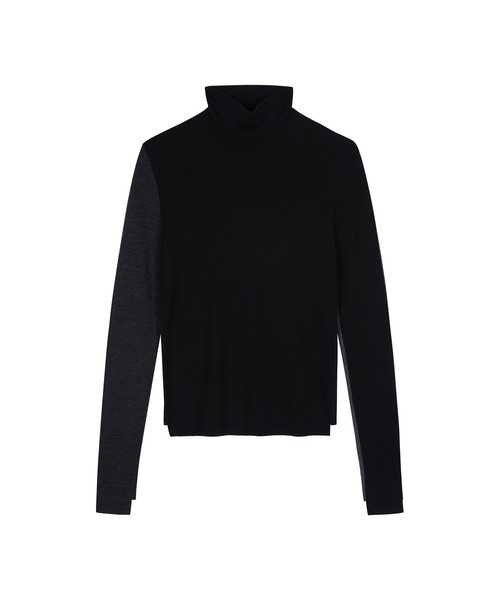 JNBY（ジェーエヌビーワイ）の「Spliced Ribbed High-neck Sweater（ニット/セーター・レディース・レッド/グレー/ブラック・38/36/40）」の13枚目の写真