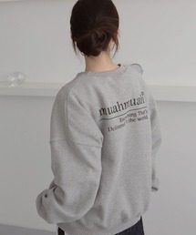 muahmuah（ムーアムーア）の「A'GEM/9 × .kom『muah muah/ムーアムーア』LETTERING LOGO NAPPING MTM/レタリングロゴ 裏起毛 プルオーバー スウェットシャツ（スウェット・メンズ）」