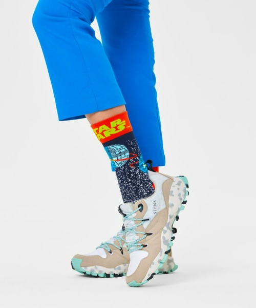 Happy Socks（ハッピーソックス）の「【Limited】Happy Socks × Star Wars Death Star クルーソックス 14231016（ソックス/靴下・レディース・ブラック・M/L）」の2枚目の写真