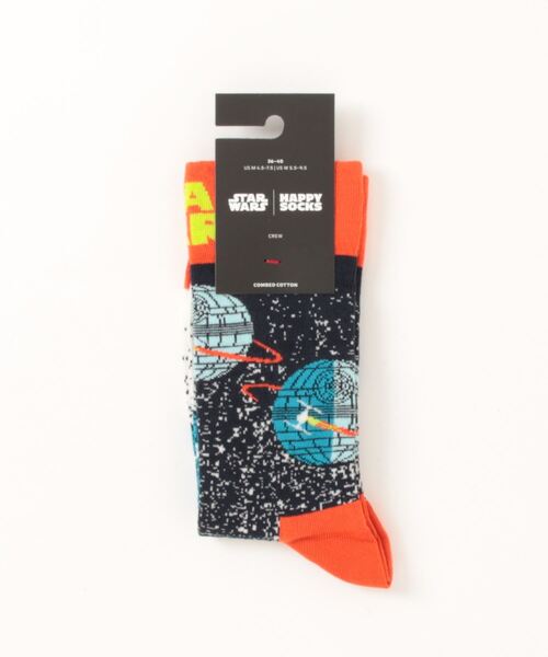 Happy Socks（ハッピーソックス）の「【Limited】Happy Socks × Star Wars Death Star クルーソックス 14231016（ソックス/靴下・レディース・ブラック・M/L）」の5枚目の写真