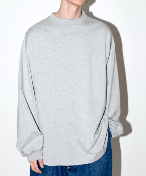 SUPERTHANKS（スーパーサンクス）の「無地オーバーサイズ コットン ロングTシャツ（ユニセックス）Refined L/S T-shirt（Tシャツ/カットソー・メンズ・ホワイト/アッシュグレー/ライトカーキ/ブラック・L/M/S）」の16枚目の写真