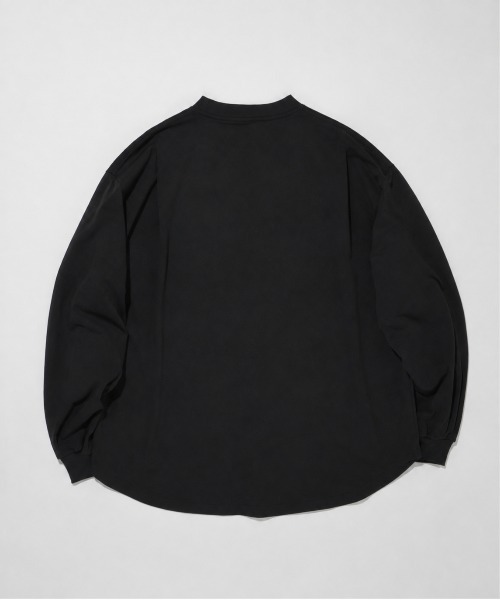 SUPERTHANKS(スーパーサンクス)の「無地オーバーサイズ コットン ロングTシャツ(ユニセックス)Refined L/S T-shirt(Tシャツ/カットソー・メンズ・ホワイト/アッシュグレー/ライトカーキ/ブラック・L/M/S)」の20枚目の写真