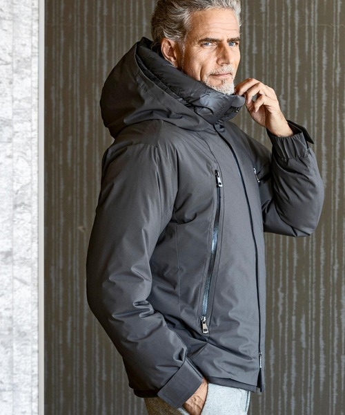 AKM Contemporary（エイケイエムコンテンポラリー）の「【WEB・直営店限定】AKM Contemporary(エイケイエムコンテンポラリー)ダブルフードダウンジャケット（ダウンジャケット/コート・メンズ・ブラック/チャコール/カーキ・S/M/L/XL/XXL）」の14枚目の写真