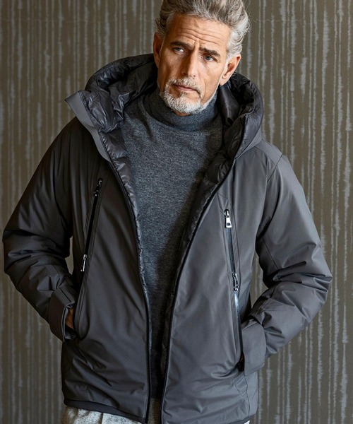 AKM Contemporary（エイケイエムコンテンポラリー）の「【WEB・直営店限定】AKM Contemporary(エイケイエムコンテンポラリー)ダブルフードダウンジャケット（ダウンジャケット/コート・メンズ・ブラック/チャコール/カーキ・S/M/L/XL/XXL）」の15枚目の写真