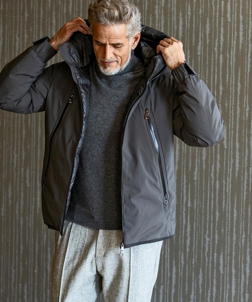 AKM Contemporary（エイケイエムコンテンポラリー）の「【WEB・直営店限定】AKM Contemporary(エイケイエムコンテンポラリー)ダブルフードダウンジャケット（ダウンジャケット/コート・メンズ・ブラック/チャコール/カーキ・S/M/L/XL/XXL）」の17枚目の写真