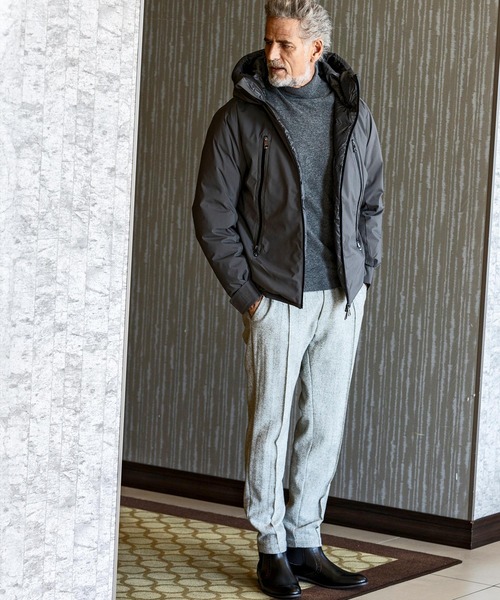 AKM Contemporary（エイケイエムコンテンポラリー）の「【WEB・直営店限定】AKM Contemporary(エイケイエムコンテンポラリー)ダブルフードダウンジャケット（ダウンジャケット/コート・メンズ・ブラック/チャコール/カーキ・S/M/L/XL/XXL）」の18枚目の写真