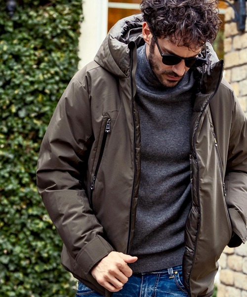 AKM Contemporary（エイケイエムコンテンポラリー）の「【WEB・直営店限定】AKM Contemporary(エイケイエムコンテンポラリー)ダブルフードダウンジャケット（ダウンジャケット/コート・メンズ・ブラック/チャコール/カーキ・S/M/L/XL/XXL）」の22枚目の写真