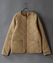 SITRY | 65/35 ripstop fiber down jacket/ナイロン リップストップ キルティング ファイバーダウンジャケット(ノーカラージャケット)