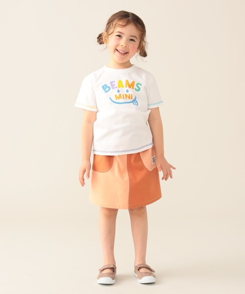 BEAMS mini(ビームスミニ)の「BEAMS mini / スマイル ロゴ Tシャツ 24SS(90~130cm)(Tシャツ/カットソー・キッズ・パープル系その他4/ケリーグリーン/ネイビー/オフホワイト・110/100/130/120/90)」の6枚目の写真