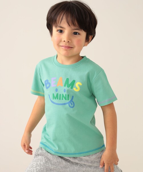 BEAMS mini(ビームスミニ)の「BEAMS mini / スマイル ロゴ Tシャツ 24SS(90~130cm)(Tシャツ/カットソー・キッズ・パープル系その他4/ケリーグリーン/ネイビー/オフホワイト・110/100/130/120/90)」の9枚目の写真